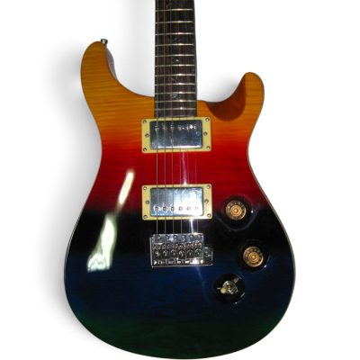 Custom Monarch Prism Al Di Meola Flamed Maple Top Guitar Dark Brown Back Finish - Image 4