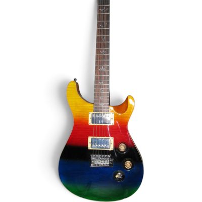Custom Monarch Prism Al Di Meola Flamed Maple Top Guitar Dark Brown Back Finish