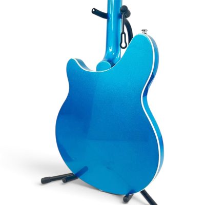 Custom Nova Pete Skyglo Metallic Blue Finish 330 2 Pickups 6 String Electric Guitar - Image 3