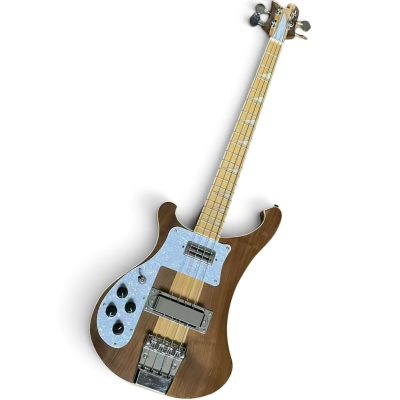 Custom Nova 4003 Naturalglo Walnut 4 String Bass Left Handed Pearloid Pickguard - Image 7