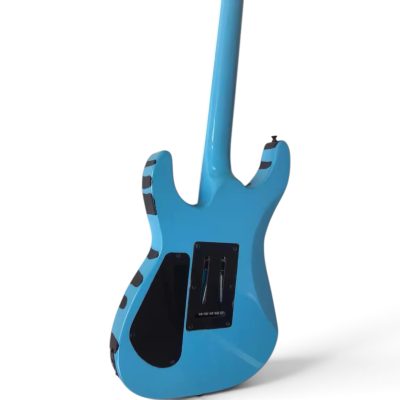 Custom Race Soloist Blue Tiger Stripe Floyd Rose Tremolo Electric Guitar - Image 3