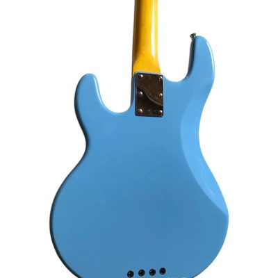 Custom Aether Sting Blue Finish 4 String Bass - Image 4