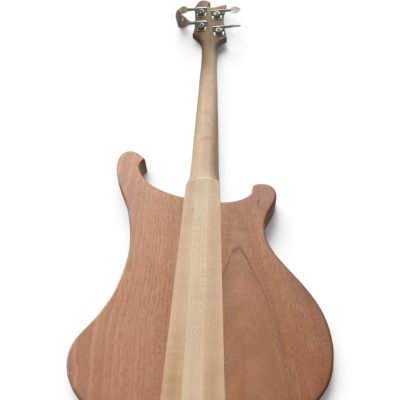 Custom Nova 4003 Naturalglo Mahogany 4 String Bass Left Handed Cream Pickguard - Image 4