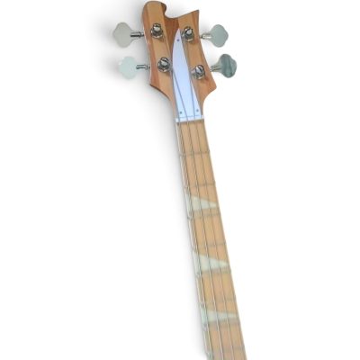 Custom Nova 4003 Naturalglo Checkerboard Bindings 4 String Bass - Image 6