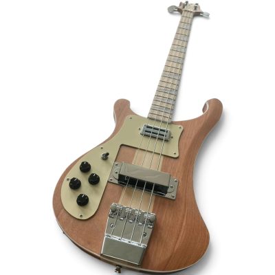 Custom Nova 4003 Naturalglo Mahogany 4 String Bass Left Handed Cream Pickguard - Image 5