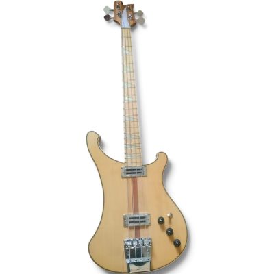Custom Nova 4003 Naturalglo Checkerboard Bindings 4 String Bass - Image 5