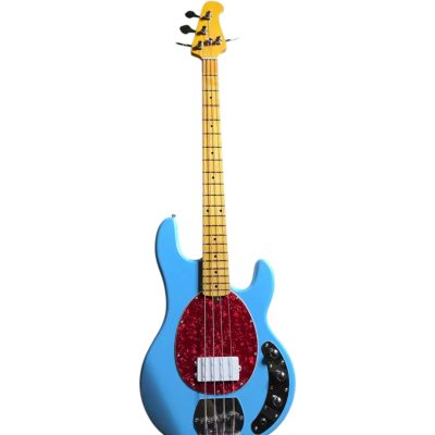 Custom Aether Sting Blue Finish 4 String Bass - Image 7