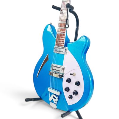 Custom Nova Pete Skyglo Metallic Blue Finish 330 2 Pickups 6 String Electric Guitar