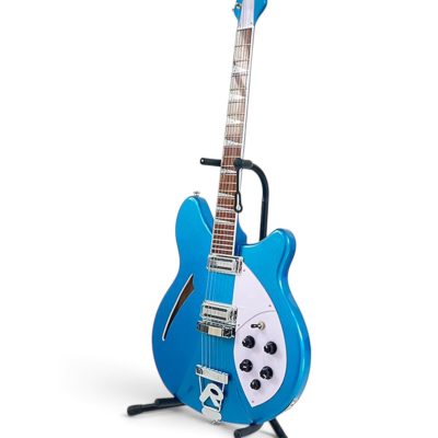 Custom Nova Pete Skyglo Metallic Blue Finish 330 2 Pickups 6 String Electric Guitar - Image 6