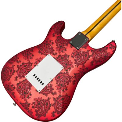 Custom Regent Burton Red Pink Paisley Electric Electric Guitar - Image 3