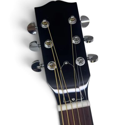 Custom Crown L00 Ebony Black Acoustic Electric Guitar Fishman EQ Sitka Spruce Top And Mahogany Body - Image 3