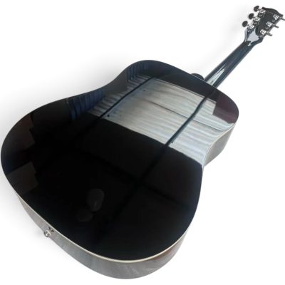Custom Crown Ebony Kirk Hammett Raven Acoustic Electric Guitar Fishman EQ - Image 2