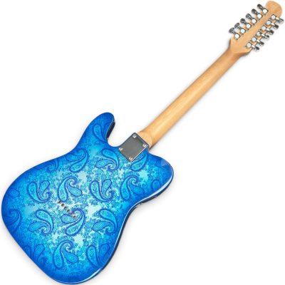 Custom Regent Blue Paisley 12 String Electric Guitar - Image 14