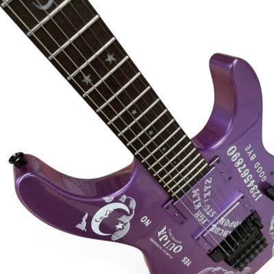 Custom Obsidian Kirk Ouija Board Metallic Purple Good Bye Guitar Floyd Rose Tremolo - Image 4