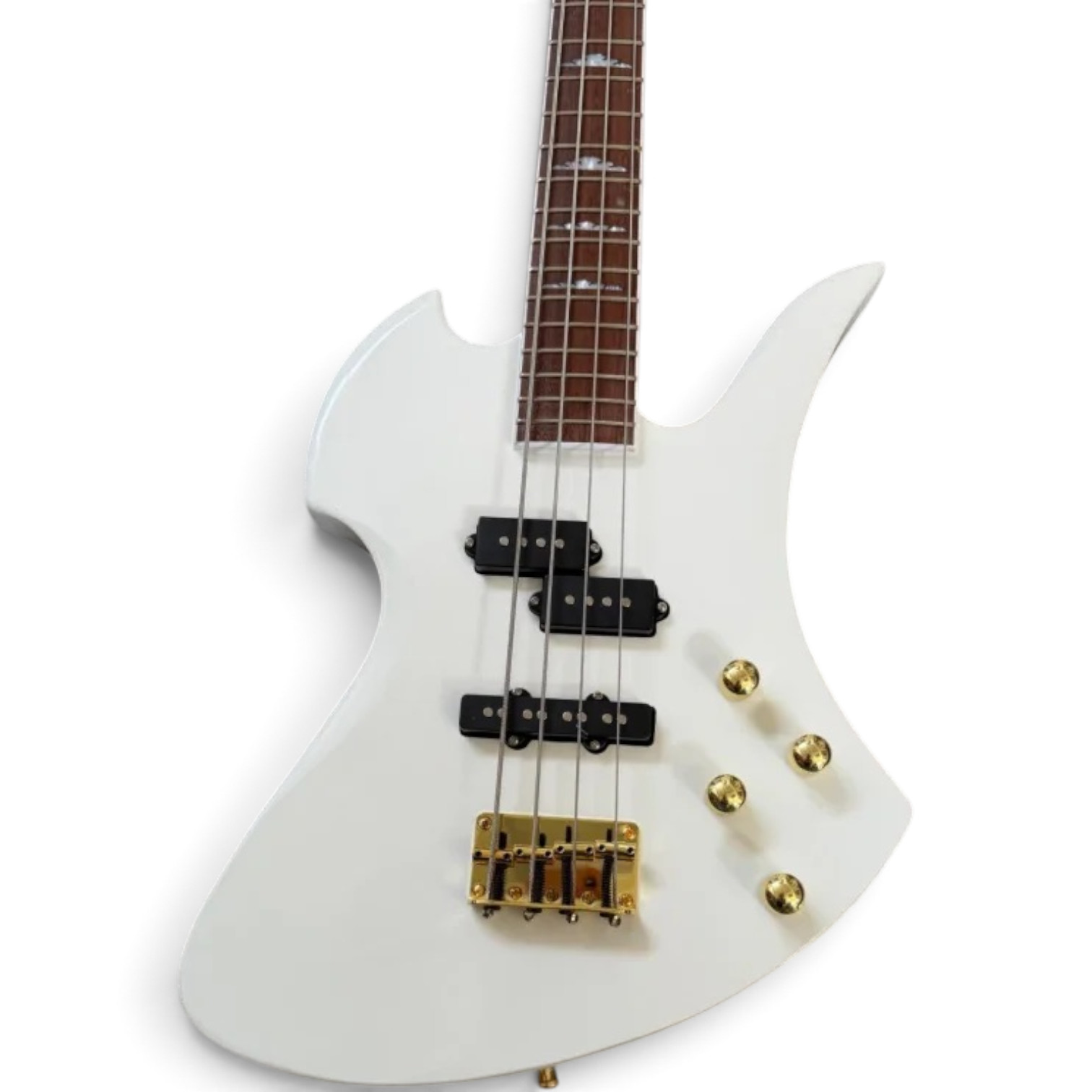 Custom Norturne Nikki Mockingbird White Finish Legacy 4 String Bass