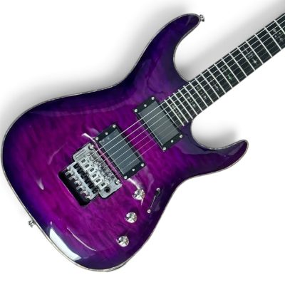 Custom Titan Horton Hellraiser C1 FR Purple Quilted Maple Top Electric Guitar Floyd Rose Tremolo