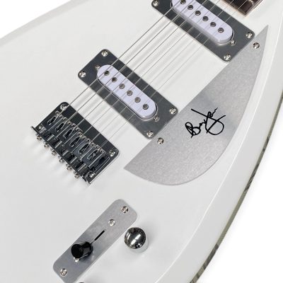 Custom Pyrite Mark III Brian Jones White Teardrop 6 String Guitar - Image 10