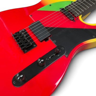 Custom Regent Asuka Red Neon Eva Electric Guitar - Image 5