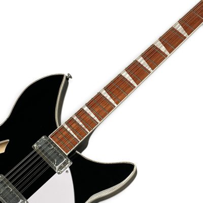 Custom Nova Checkerboard Bindings Jetglo Black 360 George Harrison Finish 12 String Guitar - Image 8