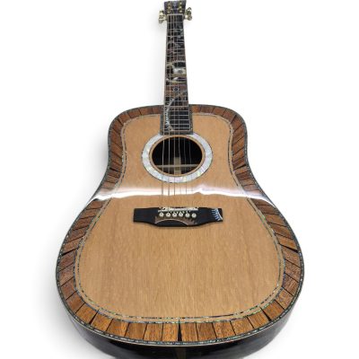 Custom Vertex D200 Natural Finish Solid Spruce Top Dreadnought Acoustic Electric Guitar - Image 6