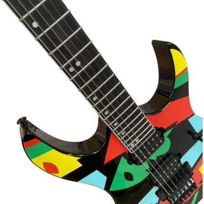 Custom Axis JPM100 Abstract Petrucci Design Picasso Electric Guitar Ebony Fretboard - Image 4