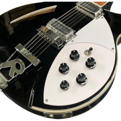 Custom Nova Checkerboard Bindings Black 360 George Harrison Finish 12 String Guitar - Image 14