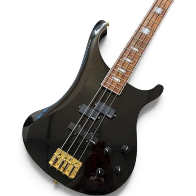 Custom Nova 4003 Jetglo Black Finish 4 String Bass - Image 7