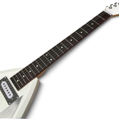 Custom Pyrite Mark III Brian Jones White Teardrop 6 String Electric Guitar - Image 8