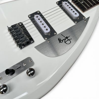 Custom Pyrite Mark III Brian Jones White Teardrop 6 String Electric Guitar - Image 5
