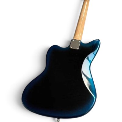 Custom Regent Black Blue Metallic Burst Jaguar Kurt Cobain Finish 6 String Electric Guitar - Image 5
