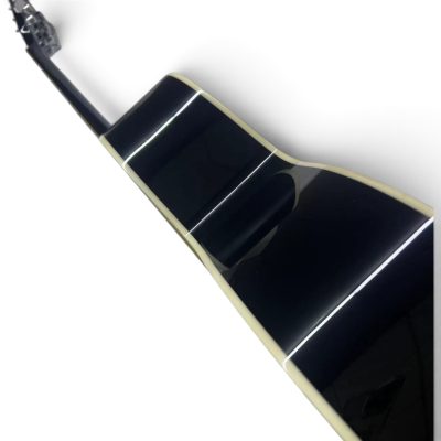 Custom Crown L00 Ebony Black Acoustic Electric Guitar Fishman EQ Sitka Spruce Top And Mahogany Body - Image 5