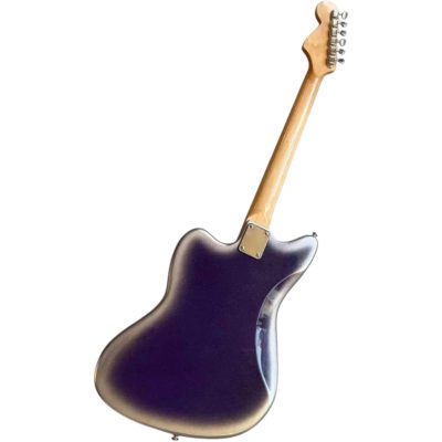 Custom Regent Purple Silver Metallic Burst Jaguar Kurt Cobain Finish 6 String Electric Guitar - Image 2