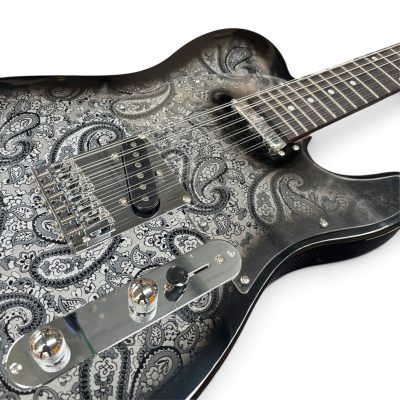 Custom Regent Black Paisley 12 String Electric Guitar - Image 4