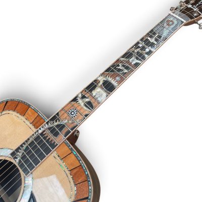 Custom Vertex D200 Solid Spruce Top Dreadnought Acoustic Electric Guitar Fishman EQ - Image 4