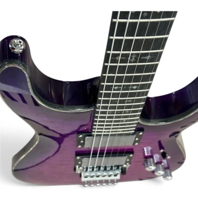 Custom Titan Horton Hellraiser C1 FR Purple Quilted Maple Top Electric Guitar Floyd Rose Tremolo - Image 4