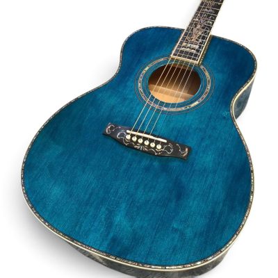 Custom Vertex 1833 D45 Blue Solid Koa Top Ply Acoustic Electric Guitar