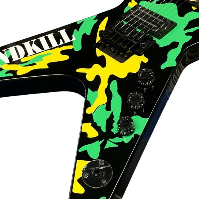 Custom Aurelius Dimebag Trend Alien Skull Camo Floyd Rose Tremolo Guitar - Image 7