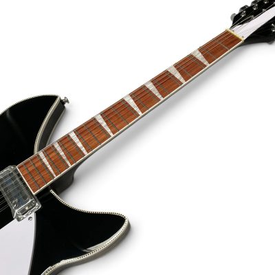 Custom Nova Checkerboard Bindings Jetglo Black 360 George Harrison Finish 12 String Guitar - Image 4