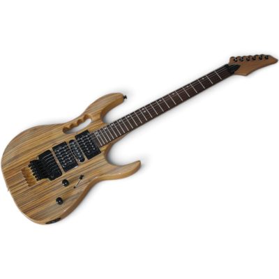 Custom Axis JEM7V Steve Vai Zebra Wood Top Electric Guitar Floyd Rose Tremolo - Image 2