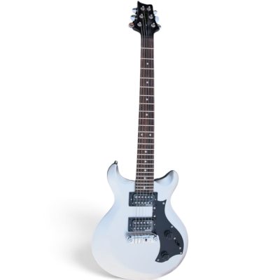 Custom Monarch Silver Mira 6 String Electric Guitar - Image 3