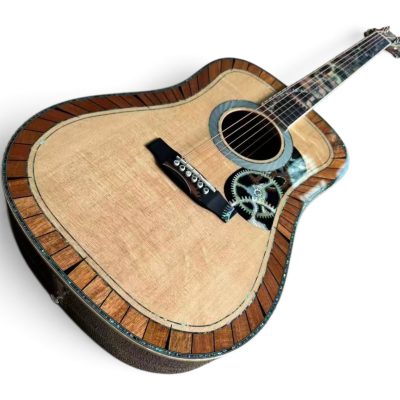 Custom Vertex D200 Solid Spruce Top Dreadnought Acoustic Electric Guitar With Pickguard - Image 11