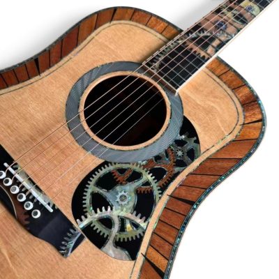 Custom Vertex D200 Solid Spruce Top Dreadnought Acoustic Electric Guitar With Pickguard - Image 9
