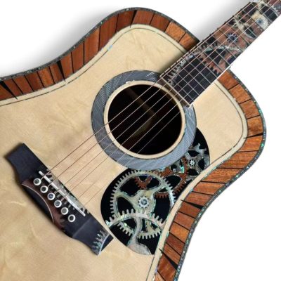Custom Vertex D200 Solid Spruce Top Dreadnought Acoustic Electric Guitar - Image 9