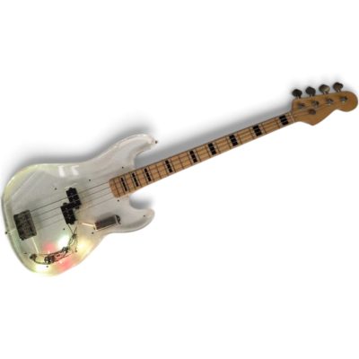 Custom Regent Plexiglass Acrylic Lucite Rosewood Fretboard Precision Bass LED Multi Color - Image 2