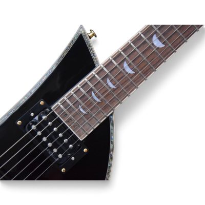 Custom Tribal Black Moonsault Electric Guitar - Image 10
