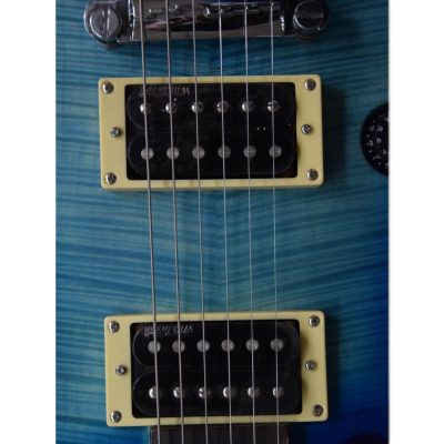 Custom Monarch Santana Blue Flamed Maple Electric Guitar - Image 10