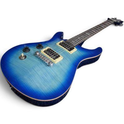 Custom Monarch Santana Blue Flamed Maple Electric Guitar - Image 9