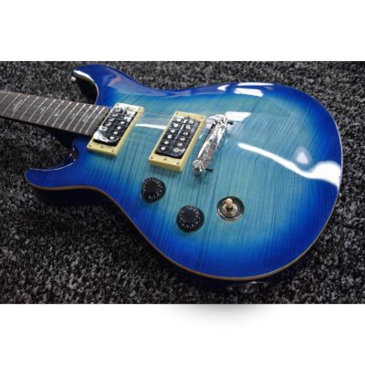 Custom Monarch Santana Blue Flamed Maple Electric Guitar - Image 7