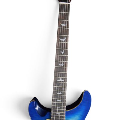 Custom Monarch Santana Blue Flamed Maple Electric Guitar - Image 5