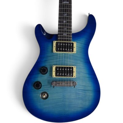 Custom Monarch Santana Blue Flamed Maple Electric Guitar